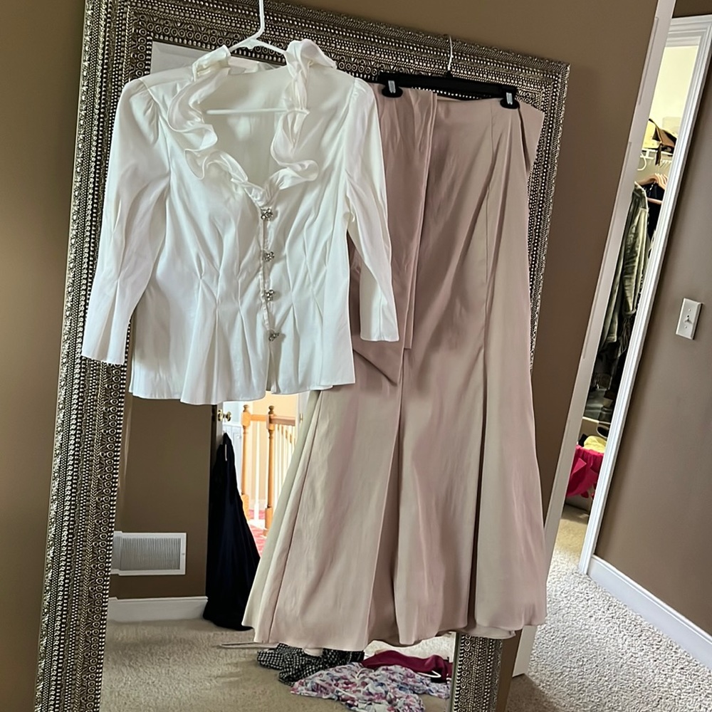 Mother of the bride Nordstrom two piece work sash dress